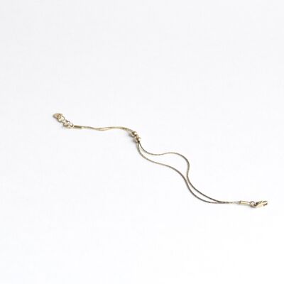 Collection CIRCUS - Bracelet - Double chaine et deux perles de métal