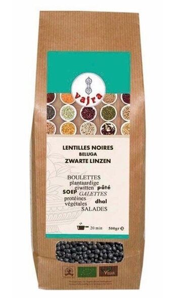 Lentilles noires beluga 500 gr