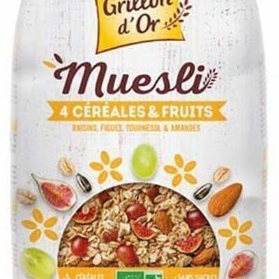 Muesli 4 cereals and fruits 500 gr
