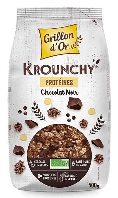 Krounchy chocolat noir proteines 500 gr