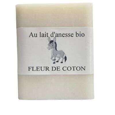 Jabón 100 g con leche de burra ecológica Flor de algodón