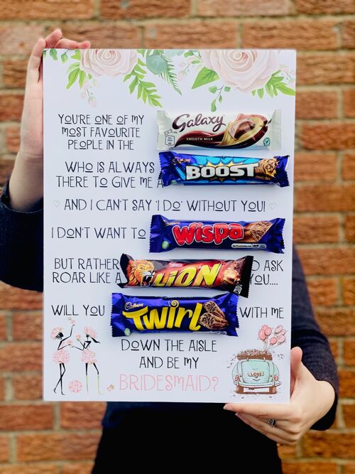 Bridesmaid Proposal Chocolate Message Board