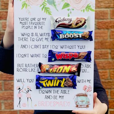Bridesmaid Proposal Chocolate Message Board