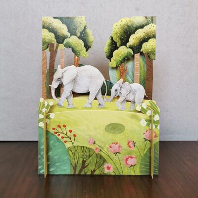 Miniature World pop up card-mn024