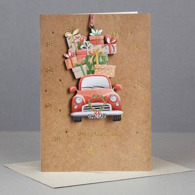 Wooden ornament Christmas Card-WHC0501