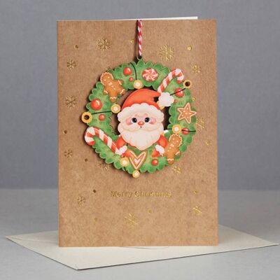Wooden ornament Christmas Card-WHC0521
