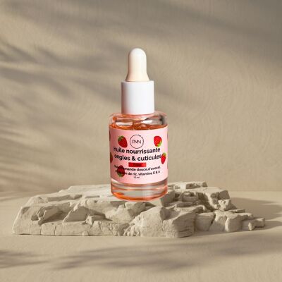 Aceite nutritivo para uñas y cutículas con aroma a fresa