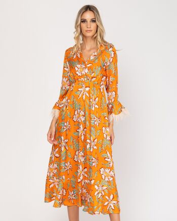 ROBE - ORANGE - Modèle 7353