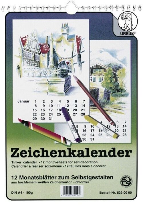 Zeichenkalender, DIN A4
