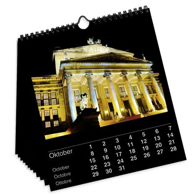 Photo, painting and craft calendar, black, 21.5 x 24 cm