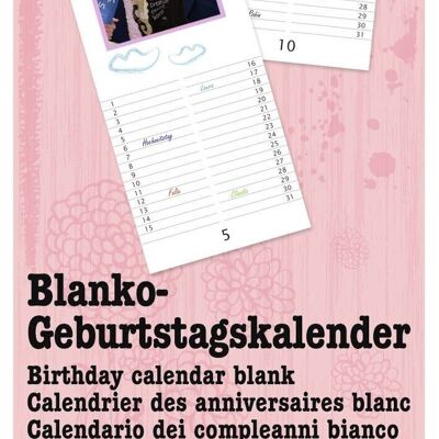 Blanko-Geburtstagskalender