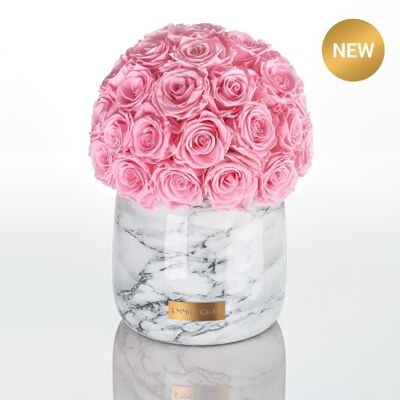 Infinito metálico de mármol premium | rosa nupcial | L