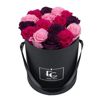 Mix Infinity Rosebox | Rose nuptial, prune velours et rose vif | M