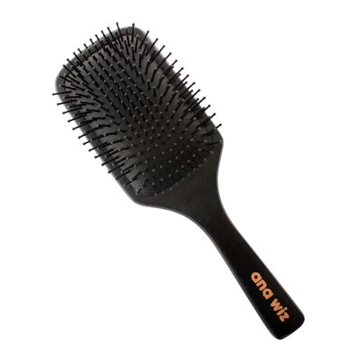 Cepillo para el cabello grande de paleta de madera con bolsa de cepillo reutilizable