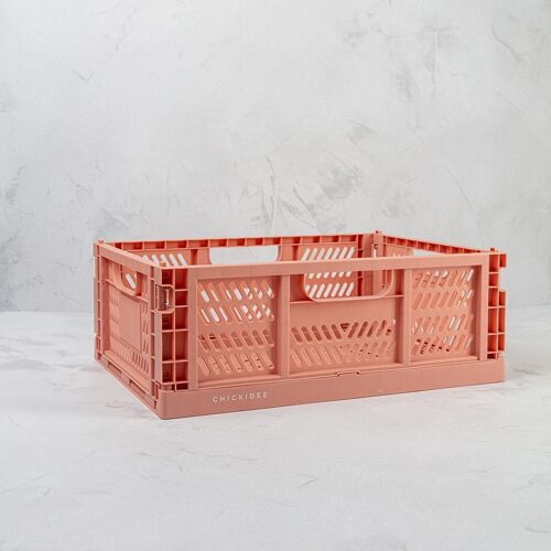 Rust Biggie Folding Storage Crate