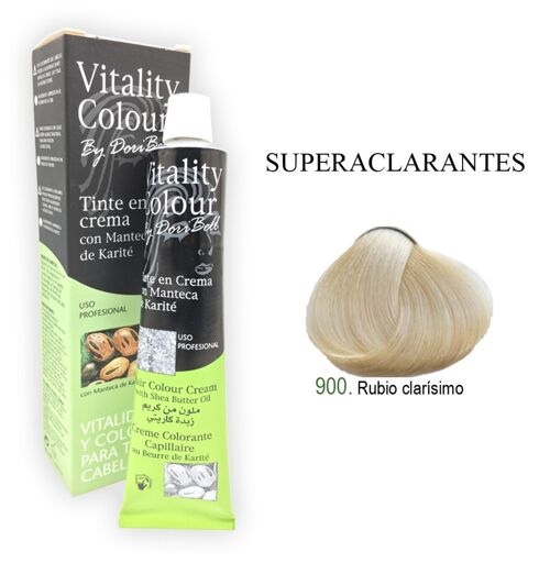 Tinte en crema VITALITY COLOUR profesional 60ml. TONO 900