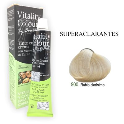 Tinte en crema VITALITY COLOUR profesional 60ml. TONO 900