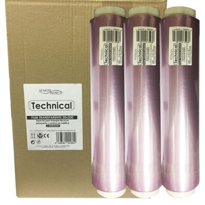 Box of 3 rolls of transparent osmotic film TECHNICAL 30x200