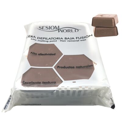 Cera depilatoria de baja fusión CHOCOLATE Cacao 1 Kg