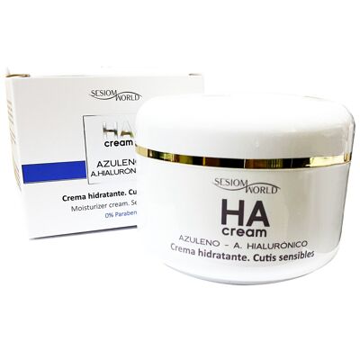 Crema facial HA hidratante  azuleno y ac. Hialurónico 200ml