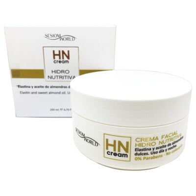 Crema facial HN Hidro Nutritiva elastina y aceite alm. 200ml