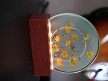 Lampe en résine époxy avec barre de fleurs 6