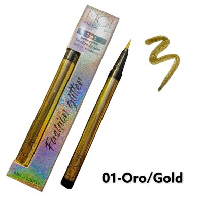 EYE LINER Fashion glitter 2 in 1 precise control waterp - Gold