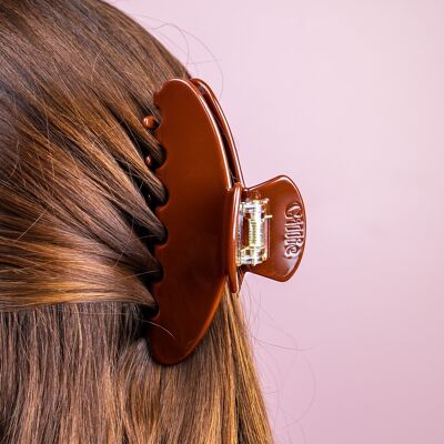 Large hair clip Amy in brown