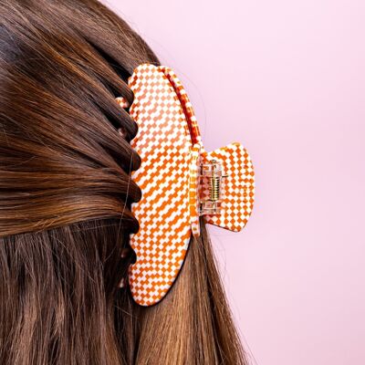 Large hair clip Amy in orange