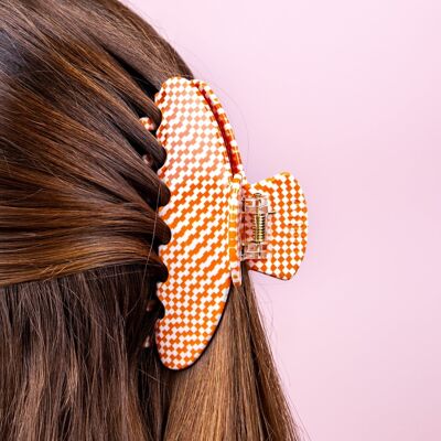 Grande barrette à cheveux Amy en orange