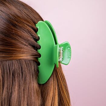 Grande barrette à cheveux Amy en vert