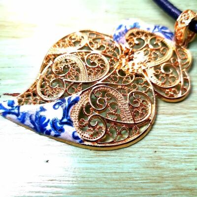 Gold Filigree Heart of Viana Necklace