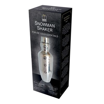 Bar Originale Schneemann-Cocktailshaker aus Edelstahl