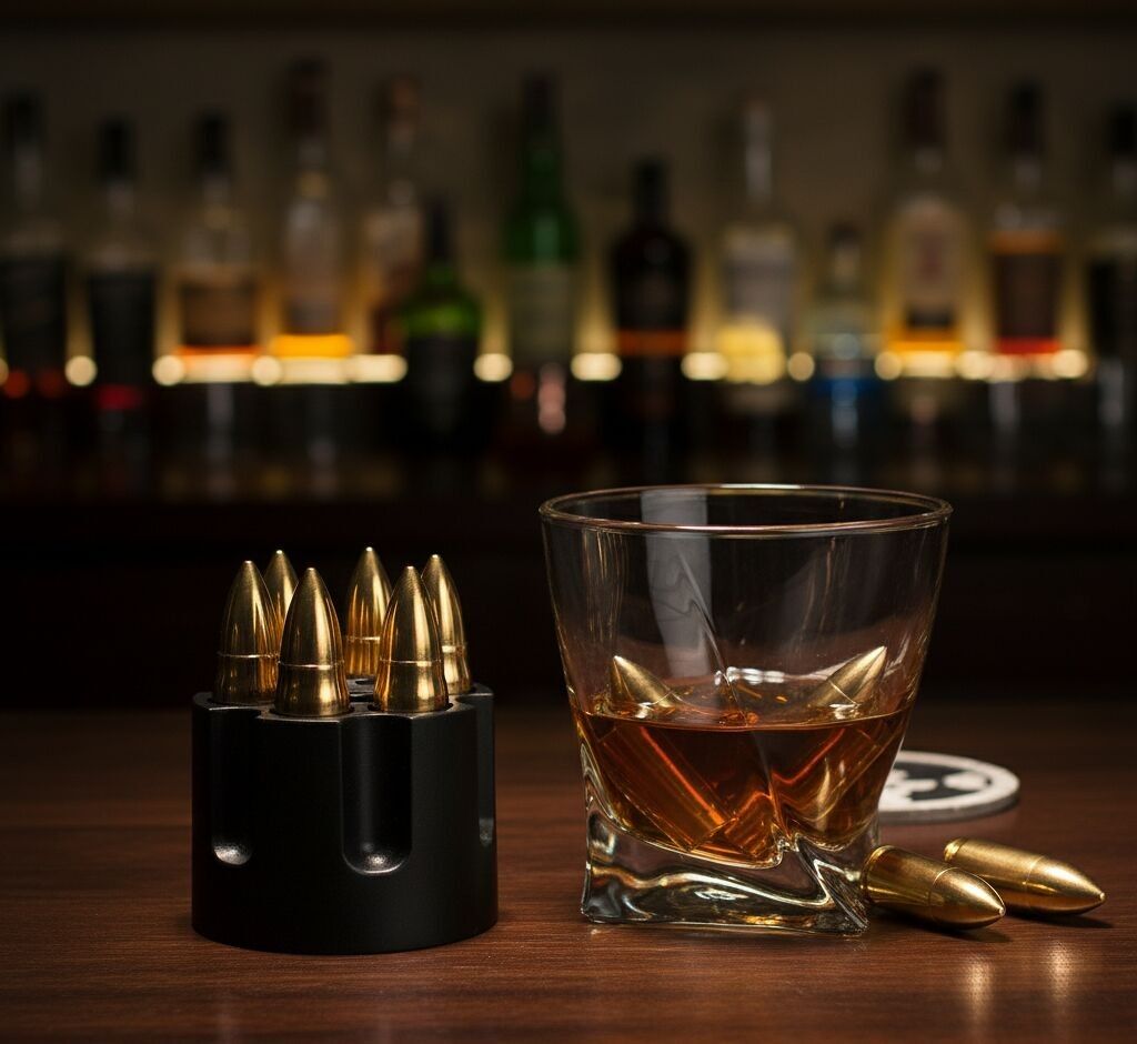 Bar Originale Bullet Cubetti Di Ghiaccio Oro Confezione Da 6