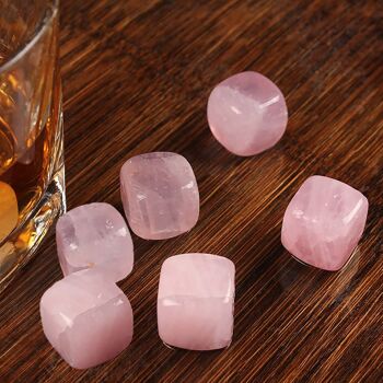 Lot de 6 pierres de refroidissement en quartz rose Bar Originale 5