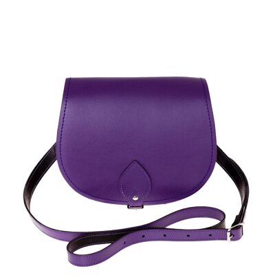 Sac de selle en cuir fait main - Violet