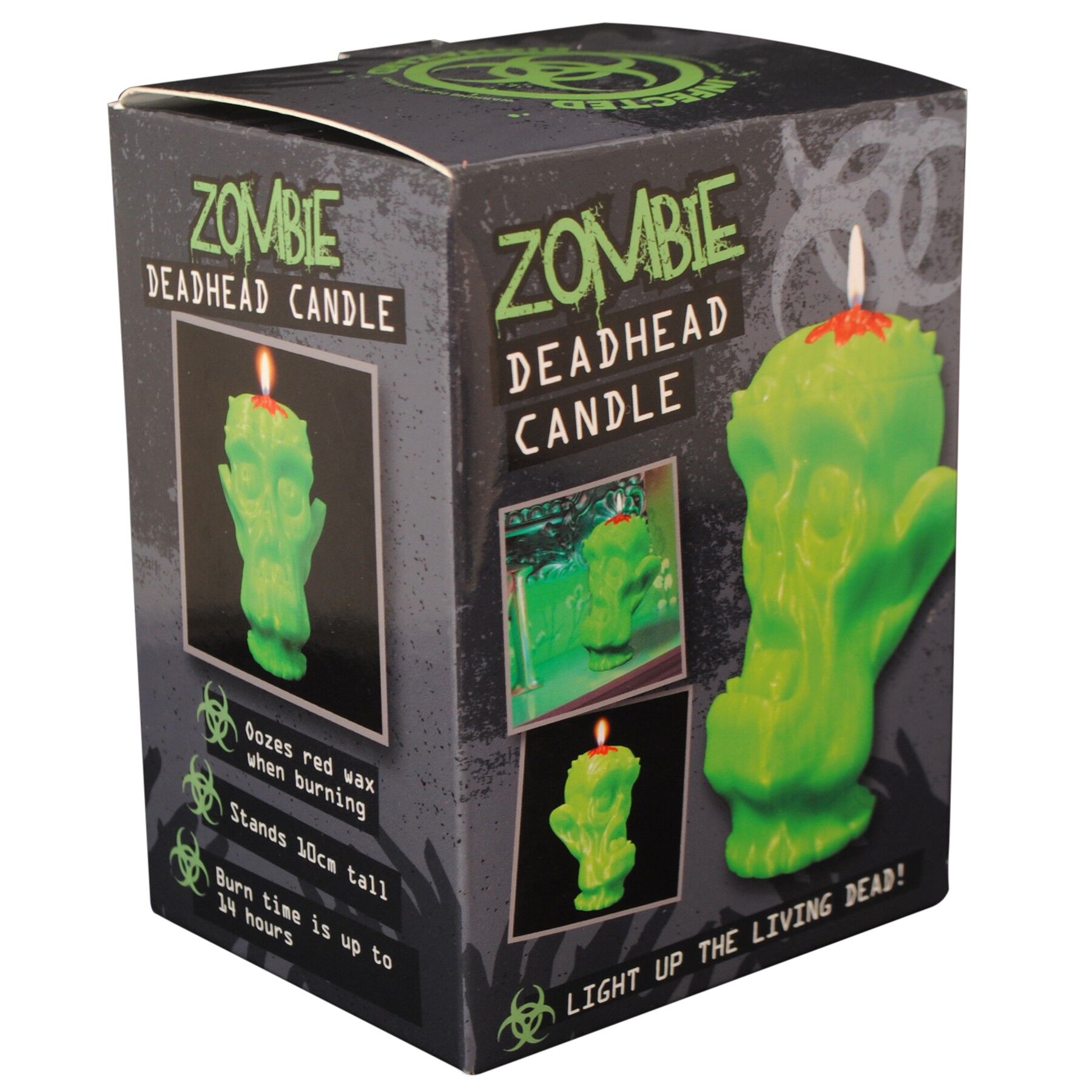 Candela Testa di Zombie - Ideale per gli amanti degli Zombie e per Halloween