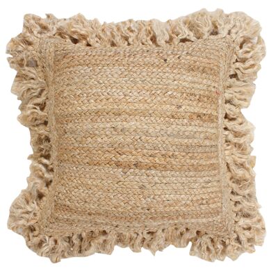 Coussin Jute Frange