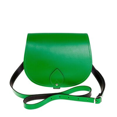 Handgemachte Satteltasche aus Leder - Grün