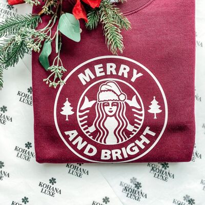 Pull Merry & Bright Bordeaux