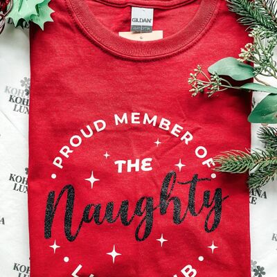 Membro orgoglioso della maglietta di Natale di Naughty List