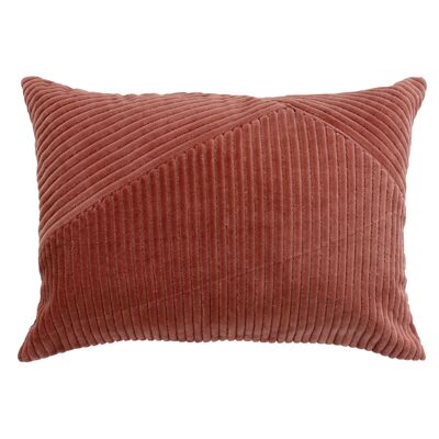 Cushion Velvet Asly Rib | 40x60 cm | old pink