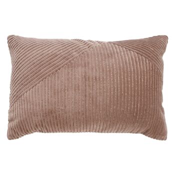 Coussin Velours Côte Asly | 40x60cm | brun clair