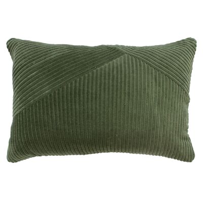 Cushion Velvet Asly Rib | 40x60 cm | thyme