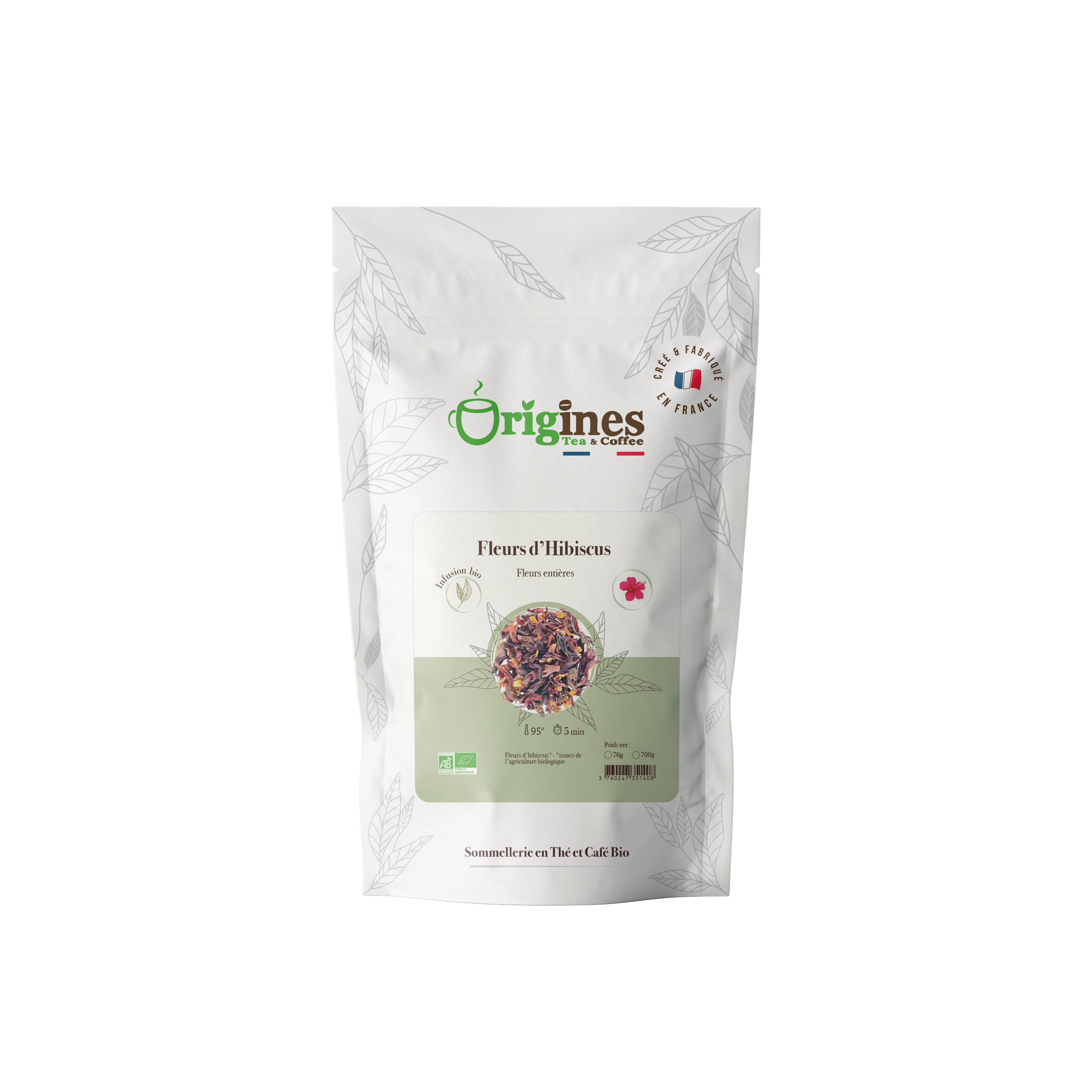 Organic Hibiscus Flower Infusion - Sachet 70 g