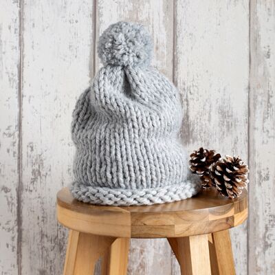 Pom Pom Hat Knitting Kit - Beginners Basics