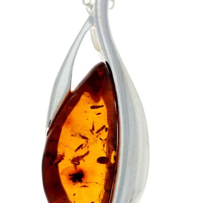 925 Sterling Silver & Baltic Amber Classic Pendant - GL385