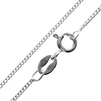 Hergestellt in Italien – Kette aus 925er Sterlingsilber mit zartem Diamantschliff, 1,1 mm – GCH009