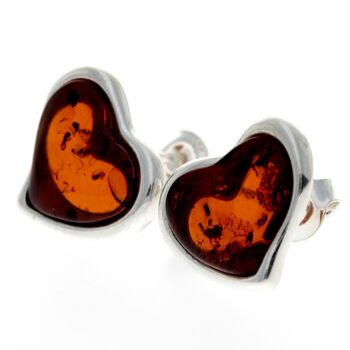 Boucles d'oreilles en argent sterling 925 et ambre de la Baltique - AC004 3