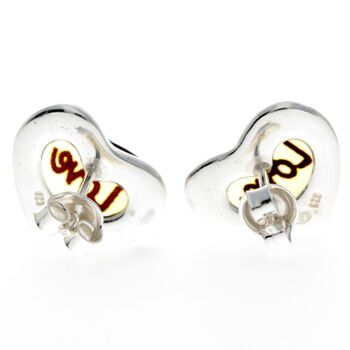 Boucles d'oreilles en argent sterling 925 et ambre de la Baltique - AC004 13